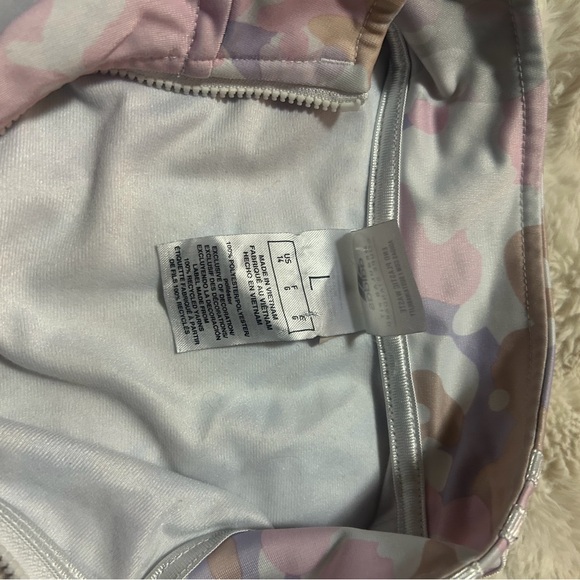 adidas Kids Pink and Gray Camouflage Puffer Jacket - Picture 2 of 3